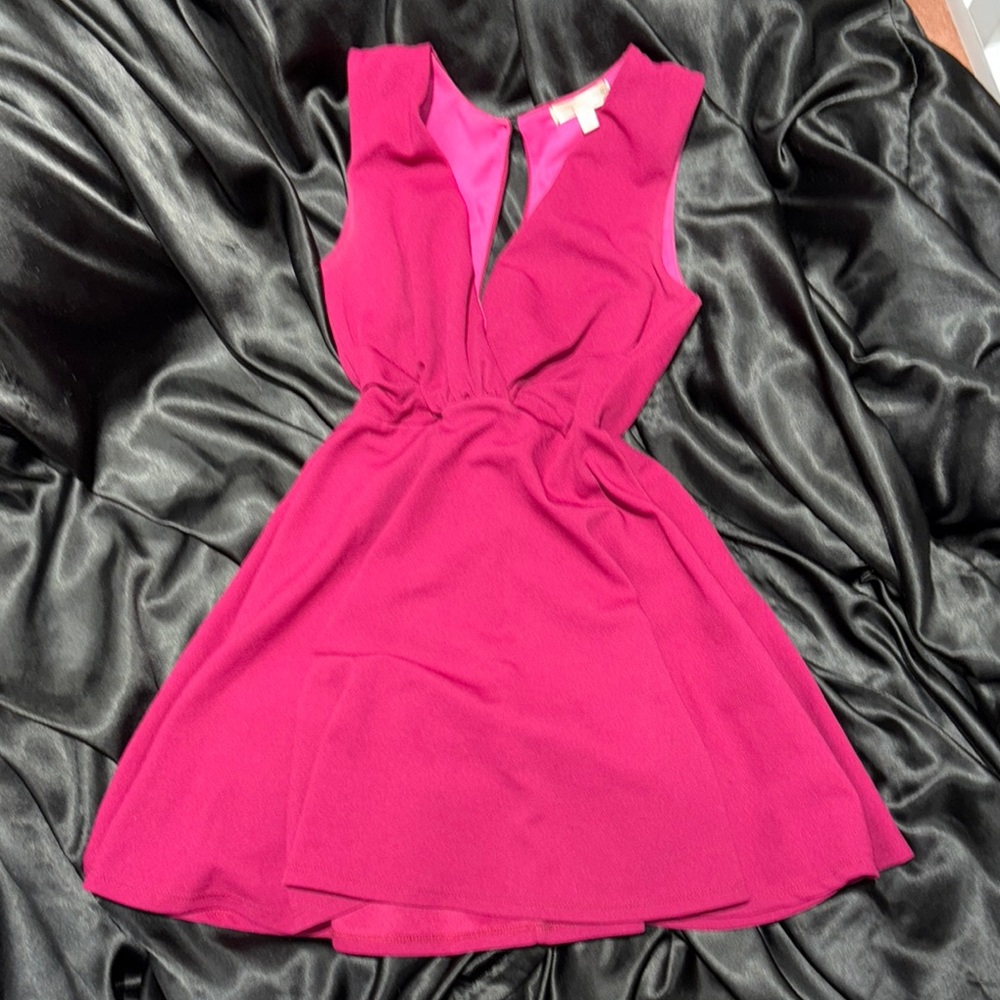 A'gaci Fuchsia Mini Dress